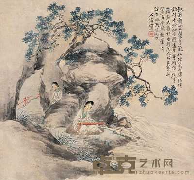 沈心海 人物 镜心 33.5×30.5cm